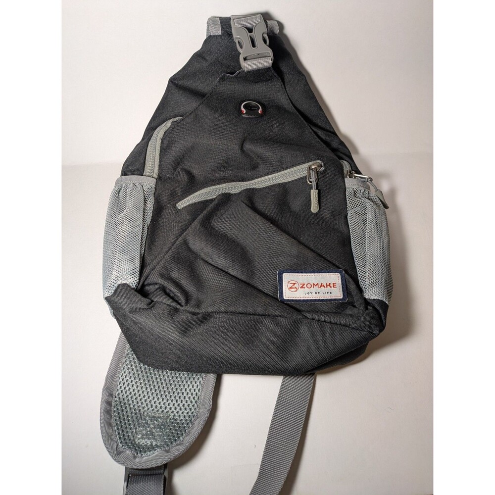 ZOMAKE Crossbody Sling Bag - Dark Grey/ Black - NEW Without Tags